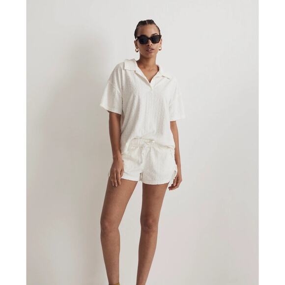 Madewell Terry Jacquard Polo Shirt - Picture 1 of 9
